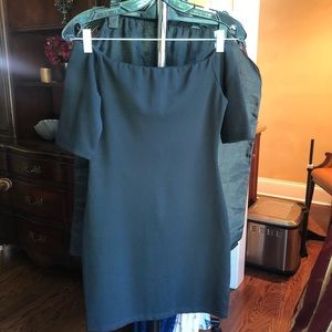 Aritzia off the shoulder black dress